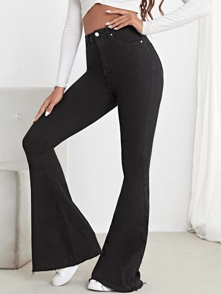 Black bell bottom jeans
