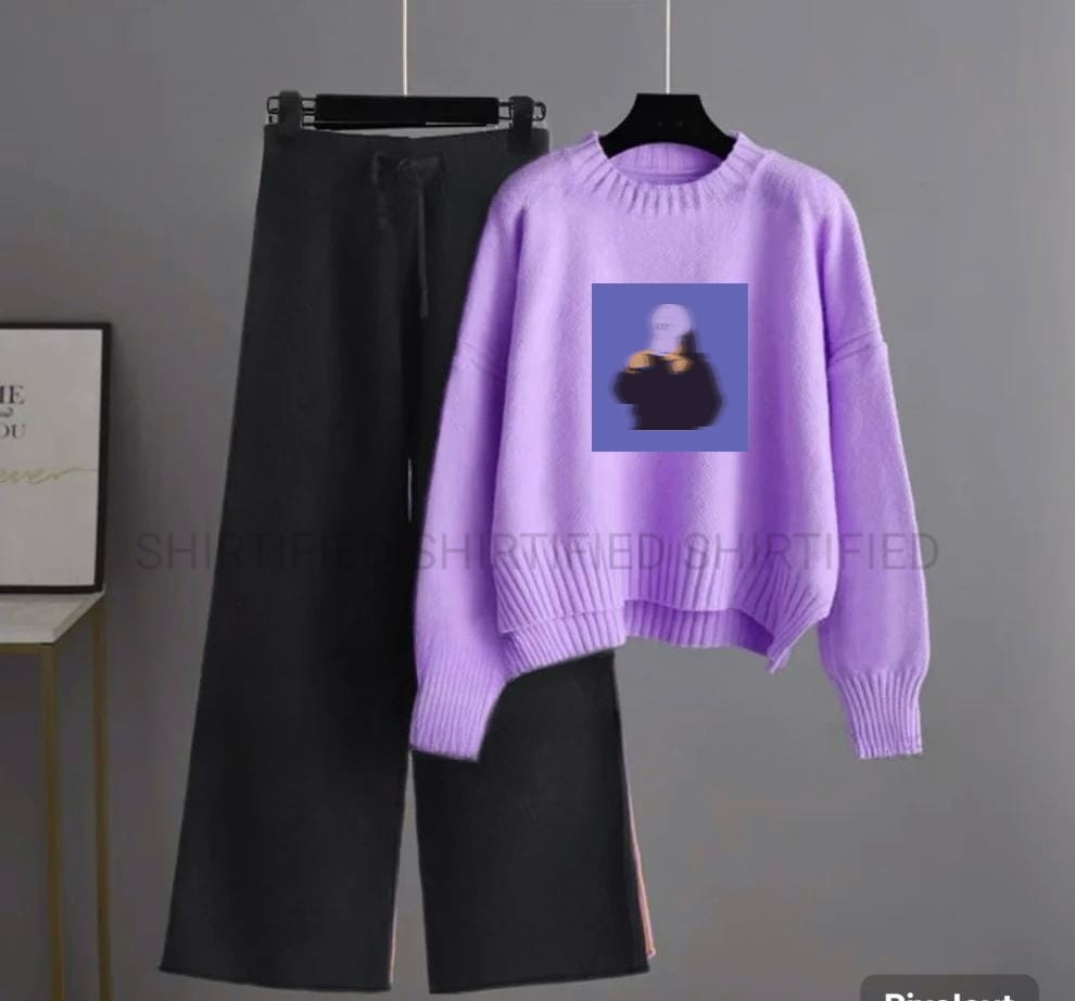black flapper plain with lilac sweatshirt cap girl