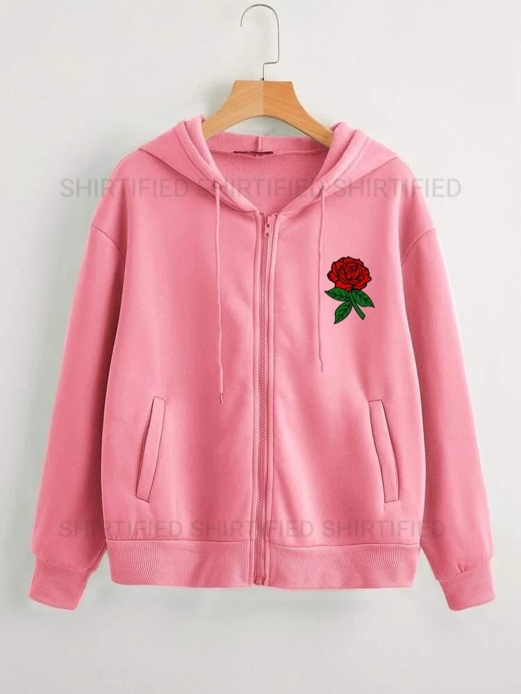 Pink Zipper poc red rose