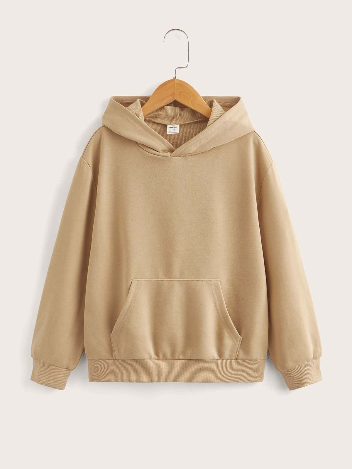 Beige Hoodie plain