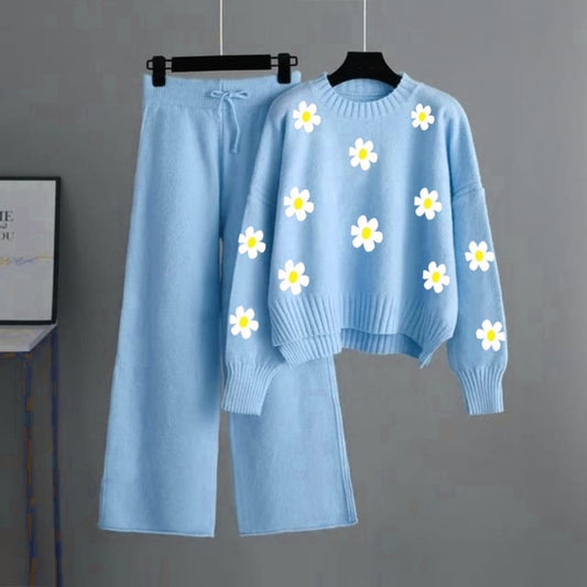 skyblue sunflower tracksuit