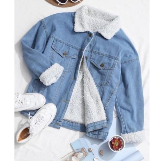 Furry Denim Jacket