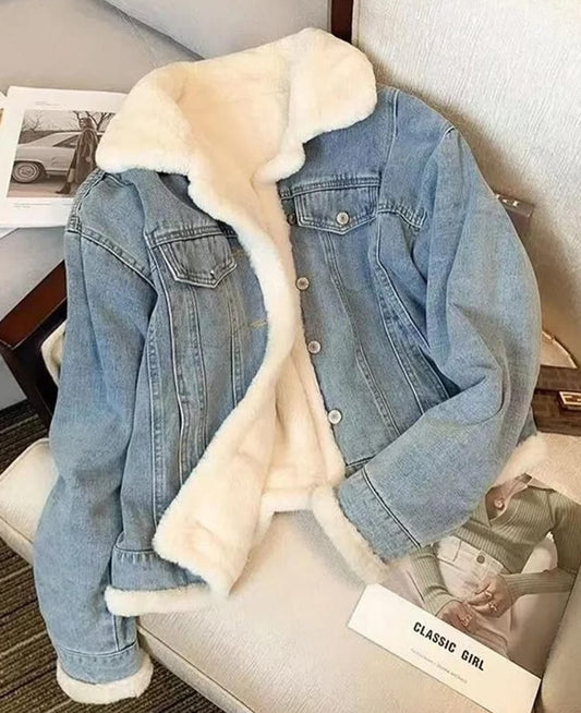 Furry Denim Jacket