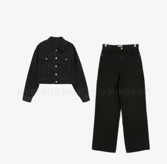 Black Denim Co-set