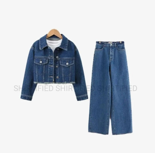 Mid Washed Denim Co-set