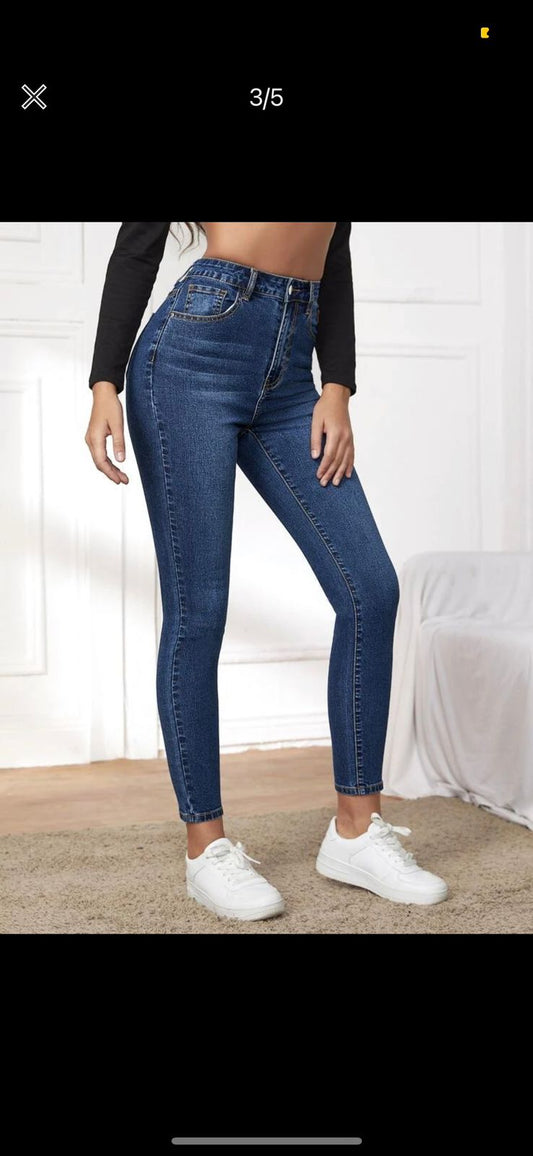 dark blue skinny jeans