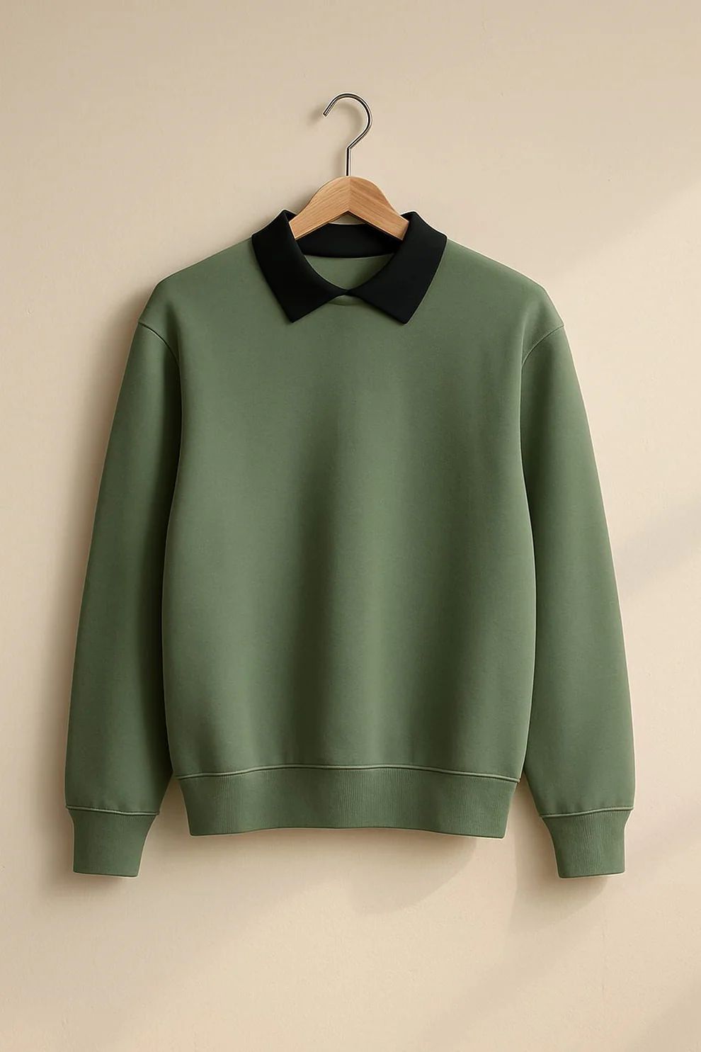Collared Sweatshirt (with black collar)