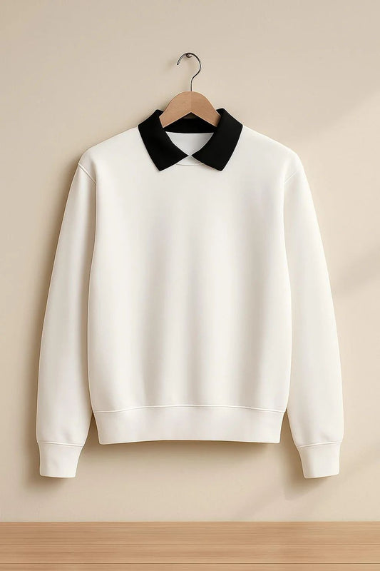 Collared Sweatshirt (with black collar)