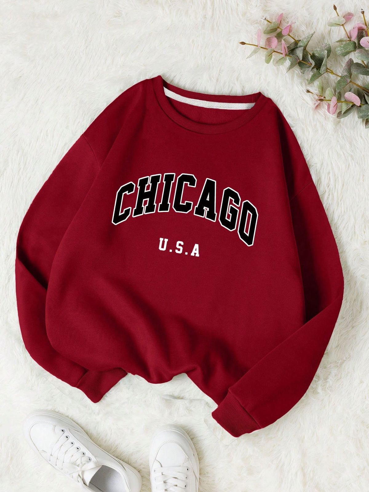 maroon / black sweatshirt Chicago