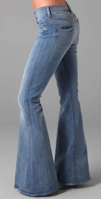 Mid Washed Bell Bottom Jeans