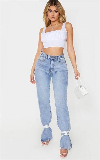 Light Washed Mom Jeans