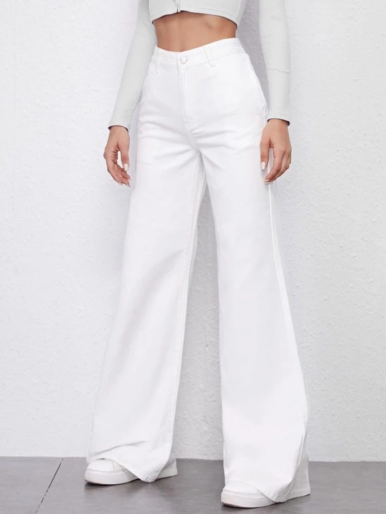 White Wide Leg Jeans