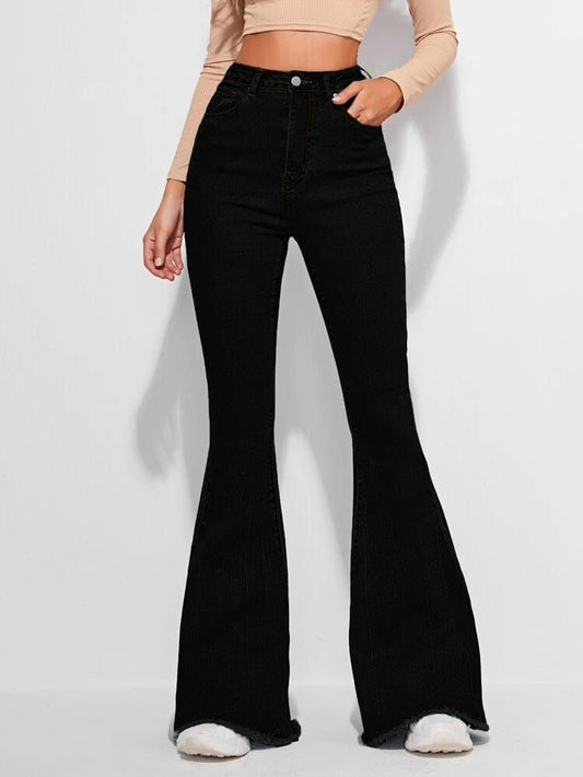 Black Bell Bottom Jeans