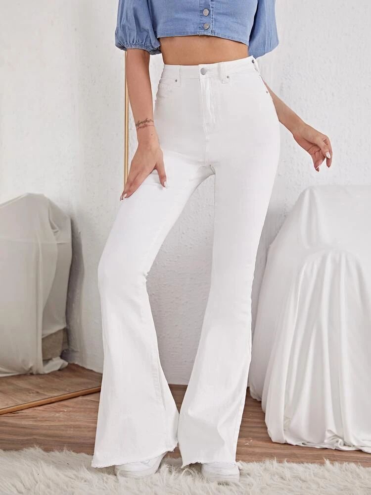 White Bell Bottom Jeans