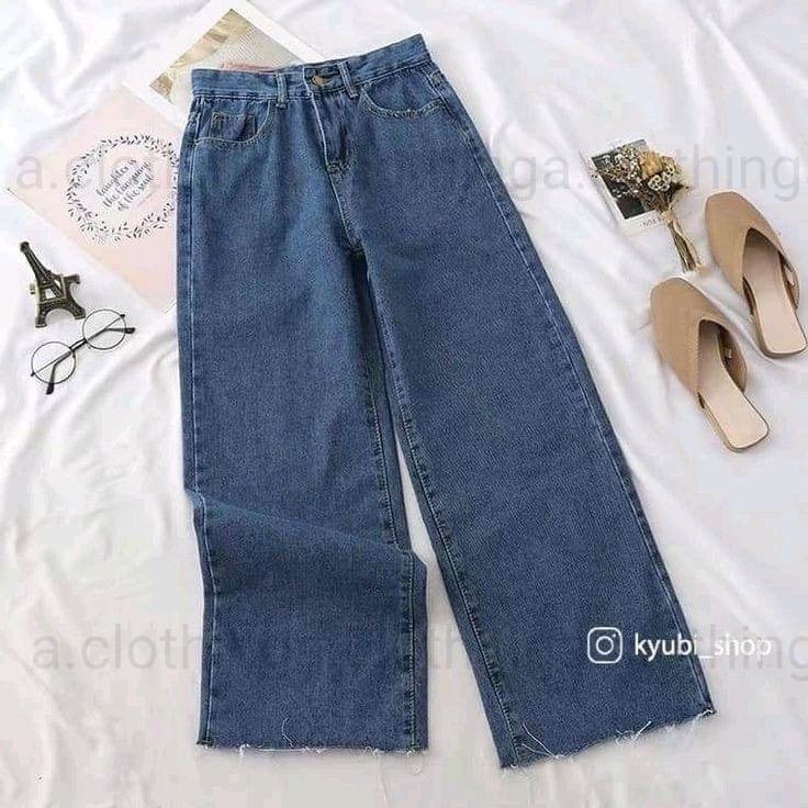 Dark Washed Denim Baggy Jeans