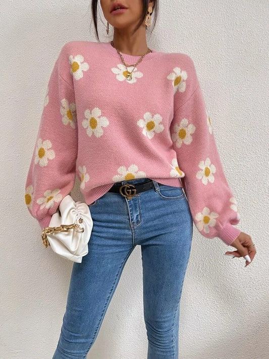 Pink Floral Sweatshirt