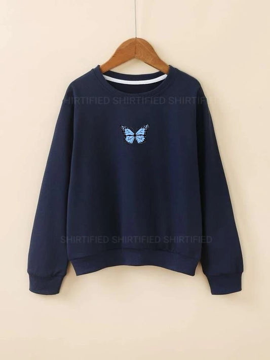 Blue Butterfly Sweatshirt