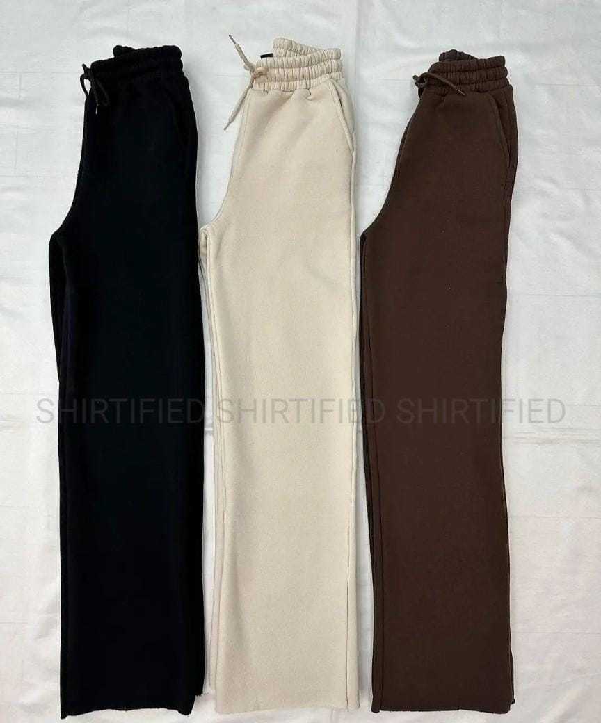 Beige Wide Leg Trouser