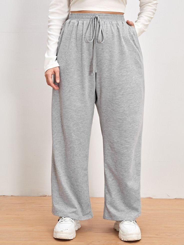 Grey Wide Leg Trouser