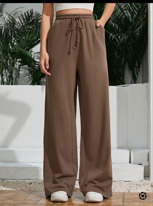 Brown  Wide Leg Trouser