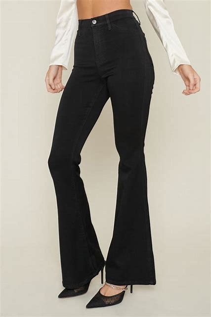 Black high waisted Bell Bottom Jeans